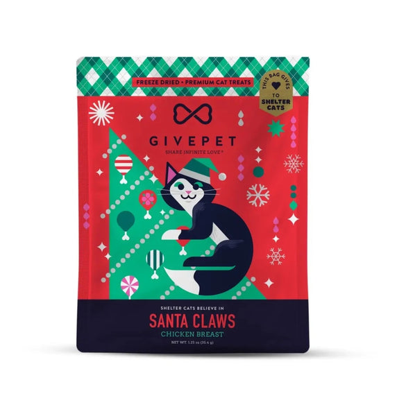 GivePet Santa Claws Freeze Dried Christmas Cat Treats