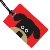 Peeking Doggie Luggage Tag