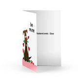 Doggie Roses Valentines Card