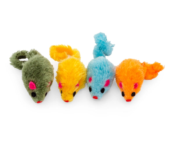 Faux-Fur Mouse Cat Toy