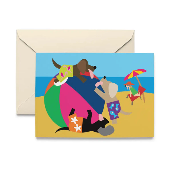 Doggie Beachball Card