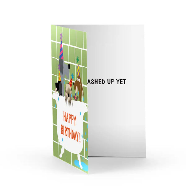Birthday Bath  Greeting Card