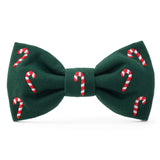 Candy Canes Embroidered Holiday Bow Tie