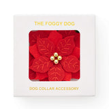 Pointsettia Dog Collar Flower