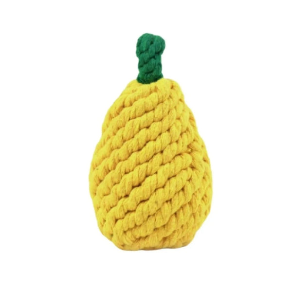 Pear Macrame Rope Toy