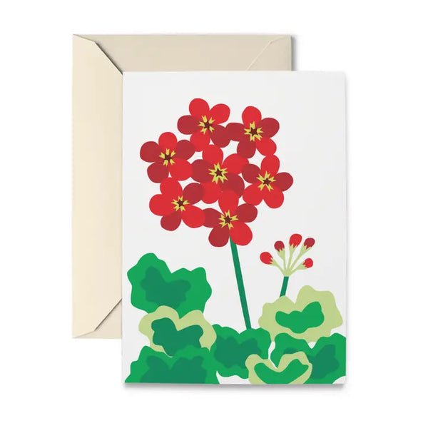 Red  Geranium Greeting Card