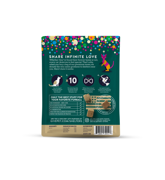 Birthday Purr-Resent Freeze Dried Beef Cat Treats