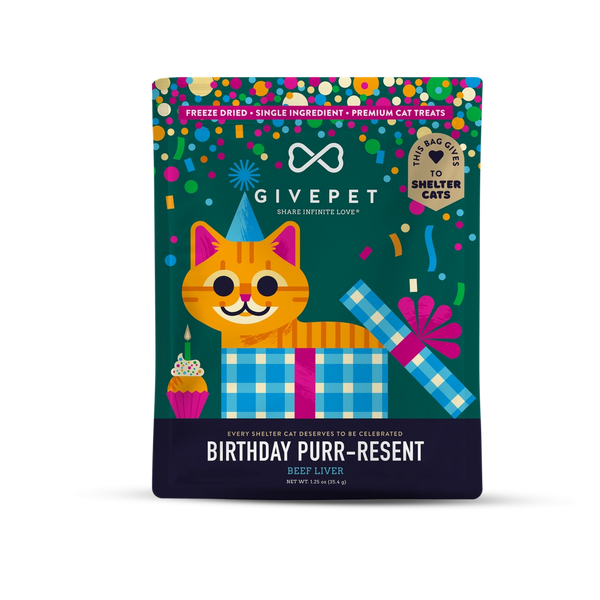 Birthday Purr-Resent Freeze Dried Beef Cat Treats