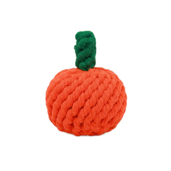 Orange Macrame Rope Toy
