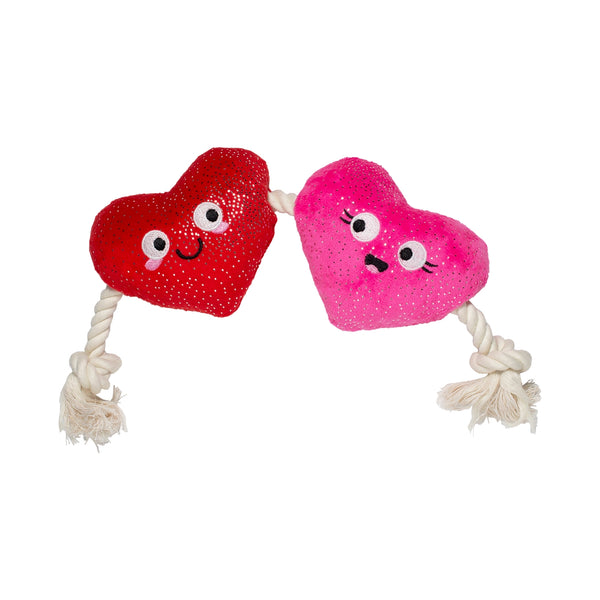 2 HEARTS ROPE TOY