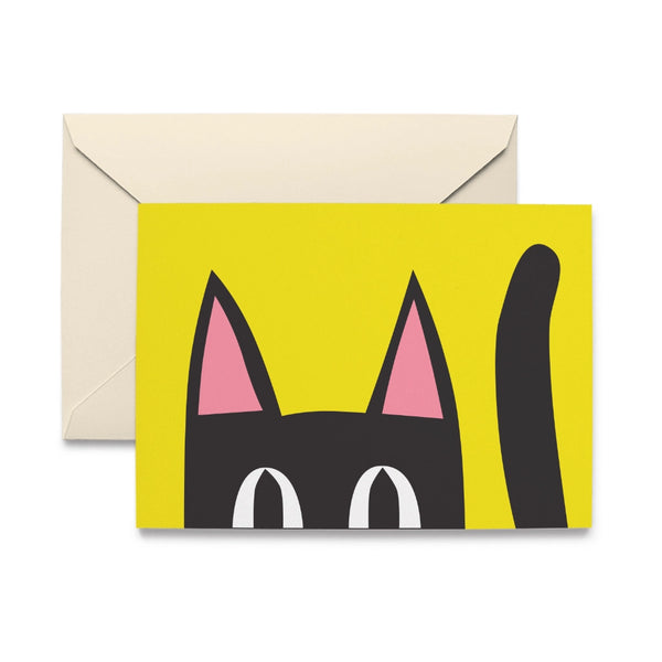 Peeking Kitty Note Card
