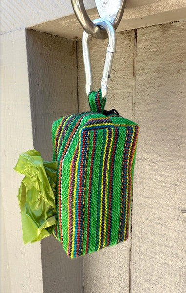 Poop Bag Holder - Green Stripe