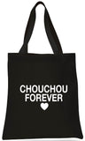 CHOUCHOU FOREVER CANVAS TOTE + SIGNATURE BUTTONS