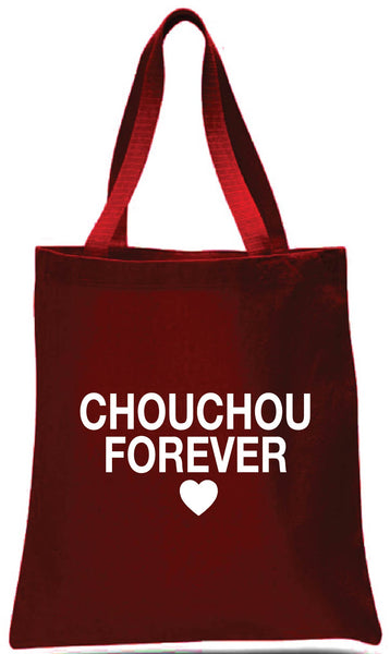 CHOUCHOU FOREVER CANVAS TOTE + SIGNATURE BUTTONS