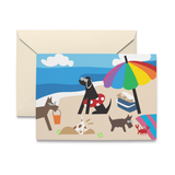 Doggie Beach Note Card