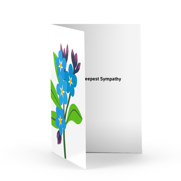 Forget Me Nots Bereavement Card