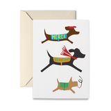 French Doggies Thank You Greeting Card