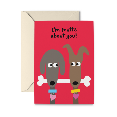Mutts About You Greeting Card ❤️
