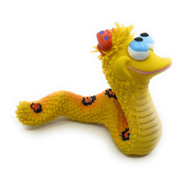 Squeaky Yellow Snake Toy