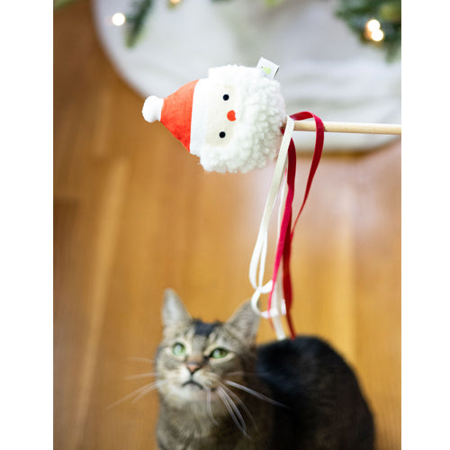 Holiday Santa Cat Teaser Wand