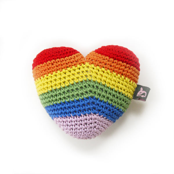 Crochet Rainbow Heart